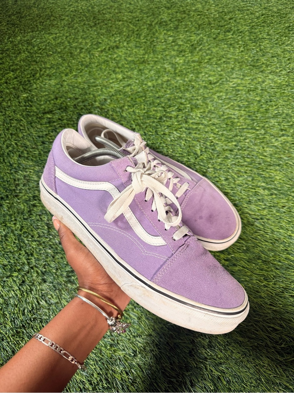 Vans Old Skool Lavender Suede Canvas Sneakers size 11 for men